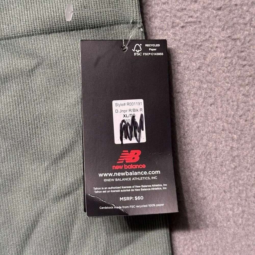New Balance Womens XL High Rise Biker Shorts Green Seamless Compression NWT
